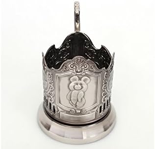 Soviet Drinking Glass Holder The Olympic Bear Russian Tea Glass Holder/Russian Podstakannik for Hot or Cold Liquids