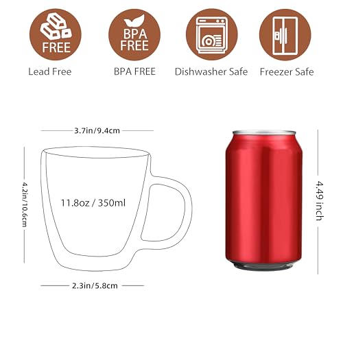 CNGLASS Double Walled 12oz Mugs