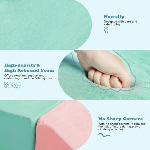 image for HHH HIKECUCAN Climbing Toys for Toddlers 1-3, Foam Climb Blocks for Ba