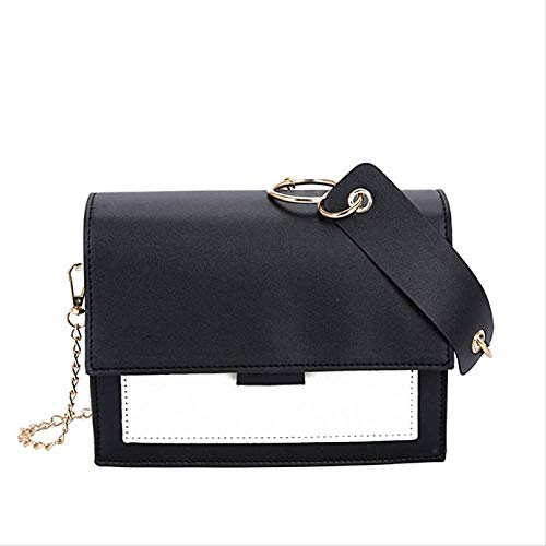 Sac à bandoulière simple pour femme petit sac carré bicolore tendance