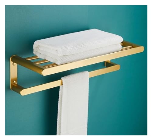 Toallero de baño de aluminio cepillado montado en pared 8