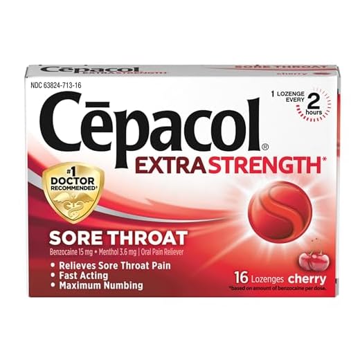 Cepacol Extra Strength Sore Throat Lozenges, Cherry 16ct