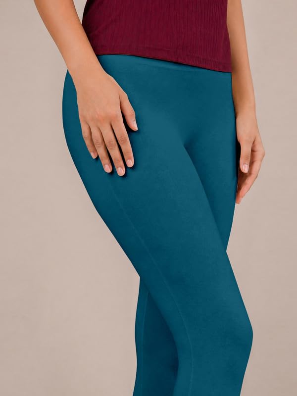 Image of TRENDMALLS Women's Microfiber Elastane Stretch Soft Churidar Length Leggings with Ultrasoft Waistband