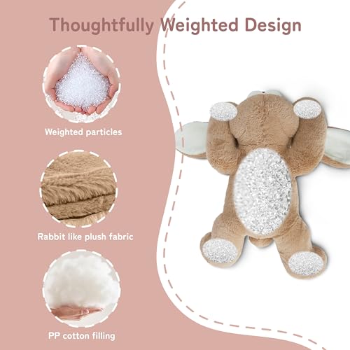 Image of Niuniu Daddy 20 inch 3.3lb Bunny Weighted Stuffed Animal forKids and Adults, Soft Sensory Rabbit Plush Body Pillow for Calming Support, Large Animal Toy for Everyday Comfort