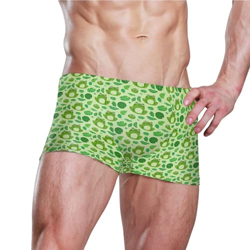Cute Frog Mens Swim Trunk Swimwear Bathing Suit Swim Brief Square Leg Board Short S B04041293