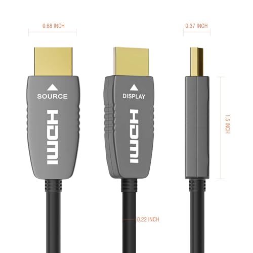 Image of RUIPRO 8K HDMI 2.1 Fiber Optic Cable, CL2 Rated, 48Gbps, 8K60, 4K120, 33FT