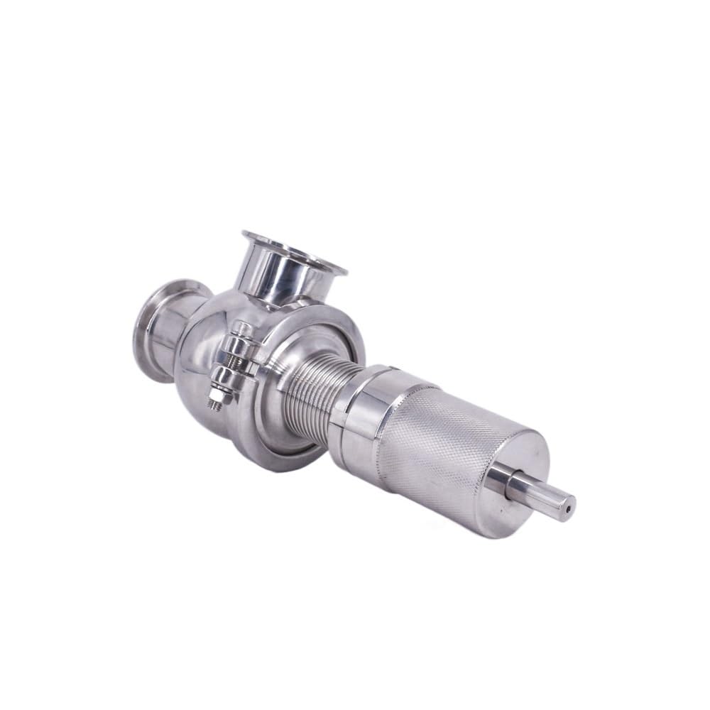 Rura 63 mm X2,5 "Potrójny zacisk Regulowany zawór bezpieczeństwa nadmiarowy ciśnienia Sanitarny SUS 304 Stal nierdzewna Płynny gazowy produkt do parzenia