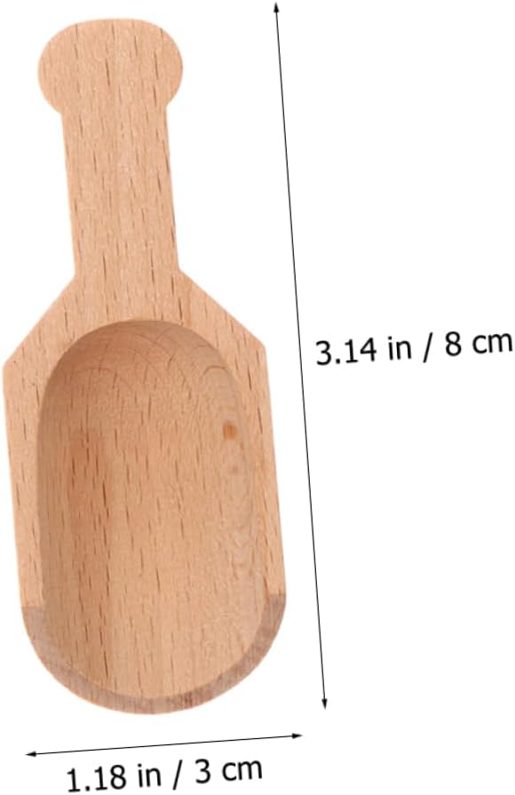 6pcs Wooden Tea Scoop Set for Loose Tea, Spice, Salt Use