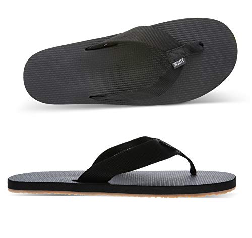 Scott Hawaii Men's Paha Sandal | Tubular Nylon Strap Rolls Against Skin | Non-marking No-slip Outsole | No Arch Flip Flop