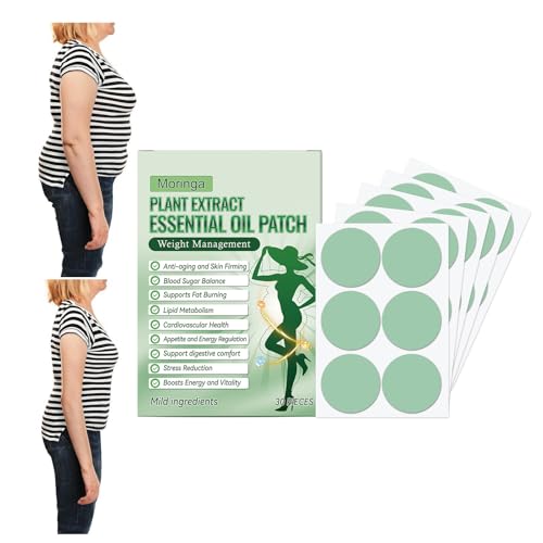 Parche Para El Ombligo | 30 Unidades Parche de Vientre Natural y Transpirable | Reductor Para Mujer,Reafirmante Hidratante para Mujeres y Hombres para Perder Peso en Estómago y Ombligo