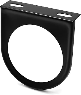 Single Gauge Mounting Panel, 2.1 Inch Single Hole Meter Gauge Pillar Mount Pod Holder, Metal Gauges Mounting Bracket Holder for Most Vehicles' Dashboards, Car Accessories