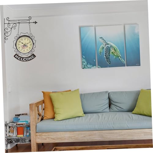 Horloge double face suspendue silencieuse pour déco de salon - 6