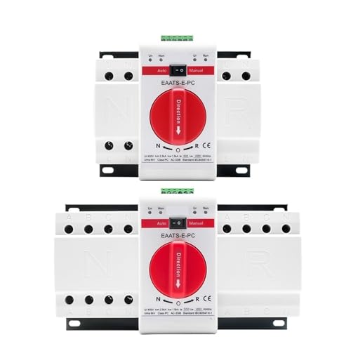 Inverseur de source ATS 2P 63A pour sécuriser l'alimentation électrique photovoltaïque