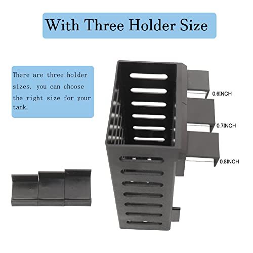 Jcabin Aquarium Plant Holder 2 Pack With 4 Pcs Suction Cups, Plastic Aquatic Plant Pot With Hole For Fish Tank Aquarium Hanging Plant Cultivation And Aquarium Decor, 3 Holder Size To Adapt #TOP5