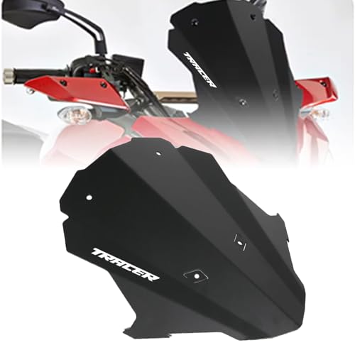 Moto pare-brise TRACER 7 GT aluminium noir pour vos voyages et road trips 2021