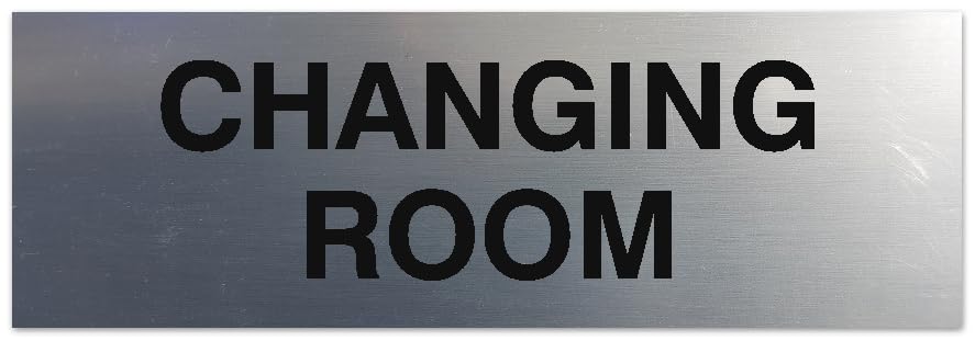 Panneau de vestiaire Signs ByLITA argent brossé L pour porte et mur