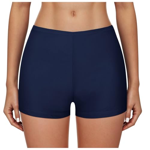 Short de Bain Femme Bas de Maillot de Bain Shorty Taille Haute Sport Shorts de Plage Maillots Short Maillot Culotte Boxer pour Plage Piscine Natation Sport