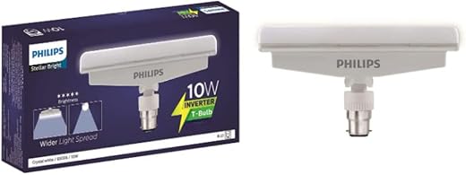 Philips 10-Watts B22 Inverter Rechargeable LED T-Bulb - Cool Day Light (White, Pack of 1) (TEm10w_Pk of 1)