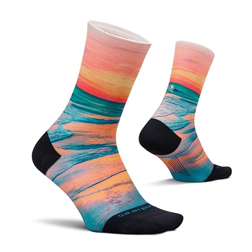 Image of Feetures Elite Ultra Light Cushion Mini Crew Sock - Sport Sock with Targeted Compression