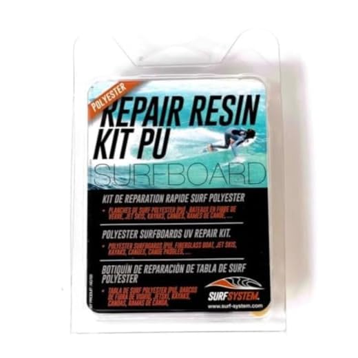 SURF SYSTEM Kit de reparación de tabla de surf de poliéster, resina de poliéster (1 onza), con varillas de aplicación