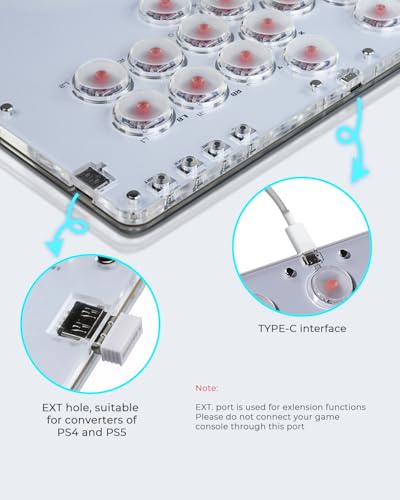 Image of Sehawei Booter5 Dongle Adapter for Haute 42 Pad /Haute 42 Board, Arcade Stick Controller Converter for PS5 /PS4 Console Fighting Game (Grey)