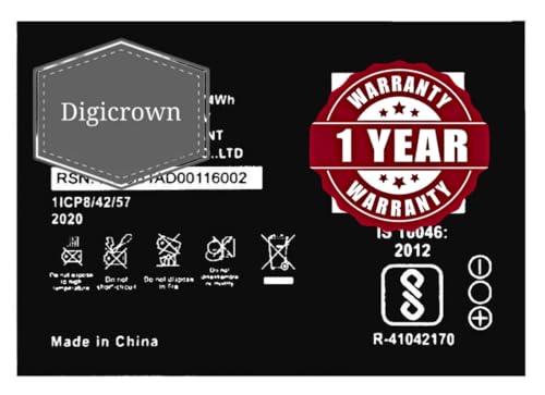 Image of Digicrown Original Battery Compatible for Airtel My WiFi AMF-311WW Data Card 4G Hotspot Dongle - 1 Year Warranty - 2300mAh (Compatible for AMF-311WW)