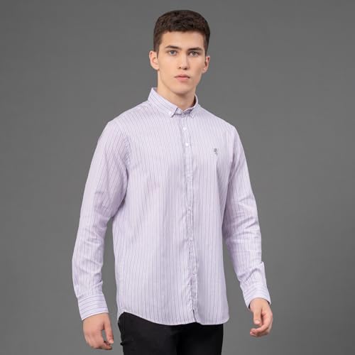 Image of Red Tape Striped Regular Fit Shirt For Men | Comfortable & Stylish