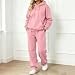 Generisch Jogginganzug Damen - Jogginghose Hoodie Trainingsanzug Sporthose Hausanzug Set Kapuzenpullover Jogging Anzug mit Kapuze Zweiteiler Tracksuit Freizeitanzug Sportanzug Lang Streatwear