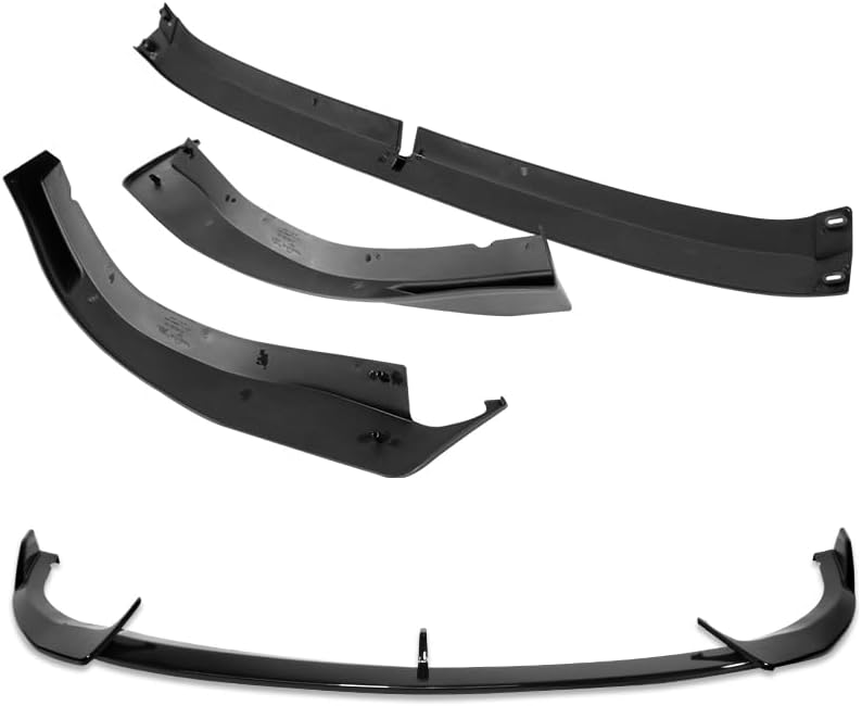 3pcs Front Bumper Lip Spoiler Body Kit Compatible with 2021-2024 Volkswagen VW Golf GTI MK 2022 2023 (Painted Black)