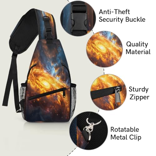 Bolso tipo sling unisex para viaje y senderismo cosmos miniatura 3
