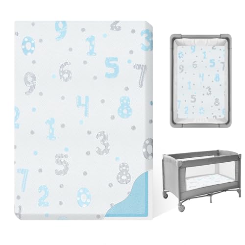 Image of voomf Pack and Play Mattress Pad, 38"x26" Memory Foam Dual-Sided Pack N Play Mattresses for Baby Toddler, Soft Baby Crib Mattress for Pack N Play with Washable
