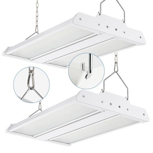 Xbuyee 2-Pack High Bay LED Shop Light 1.35FT 150W 21000 Lumens 5000K Daylight 100-277V, Commercial Mini Linear High Bay Lights for Warehouse Workshop Supermarket Stadium, ETL by Xbuyee - Used condition - CA$99.82