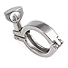 ASelected 1.5 inch Sanitary Tri-Clamp, 304 Stainless Steel Single Pin Heavy Duty 1.5 Tri Clamp Clover with Wing Nut for Ferrule 1.5 TC Clamp (4 Pack)