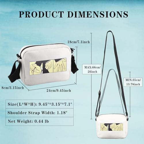Jane Novelist Fans Gift Book Lover Literary Gift Book Hand Scene Comic Strip Style Crossbody Bag2