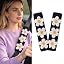 White Flower Black Plush Velvet Pad