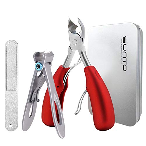 Thick Toenail Clippers, Large Nail Clippers for Podiatrist Ingrown Thick Professional Men Seniors Toenail and Nail Surgical Grade Stainless Steel Toenail Trimmer Nipper