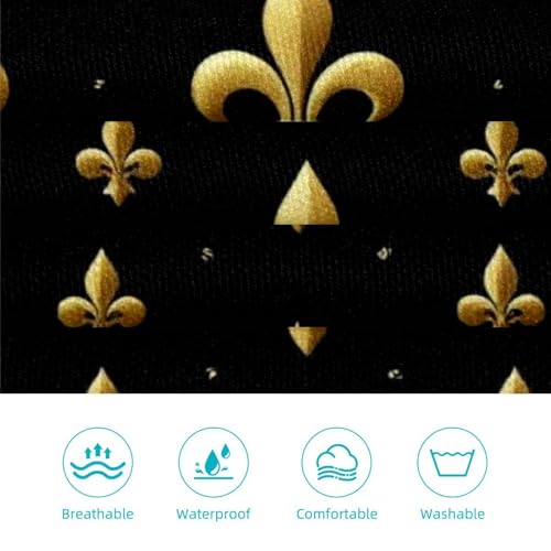 Tabliers de cuisine mini fleur de lys dorée design chic imperméable - 3