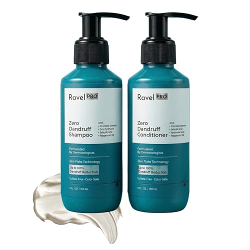 Image of Ravel PRO Anti-Dandruff Shampoo & Conditioner for Man | Pack of 2 | Fights Flakes & Soothes Scalp Irritation, Reduces Itchiness & Prevents Dandruff | Shampoo & Conditioner for Women | Suitable For All Hair Types - 150ml each