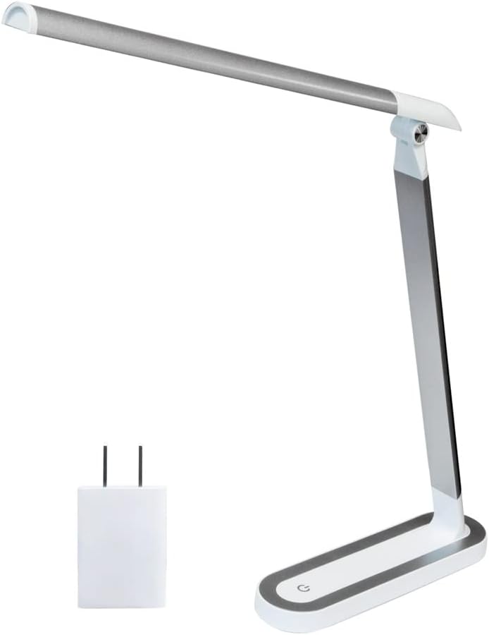 Aultra LED Desk LAMP Light - Touch Control Desk Lamp with Multiple Brightness Level - Lights for Bedroom, The Office Desk, Reading Lamps, Bedside Table and Standing Desk (White) - - 
