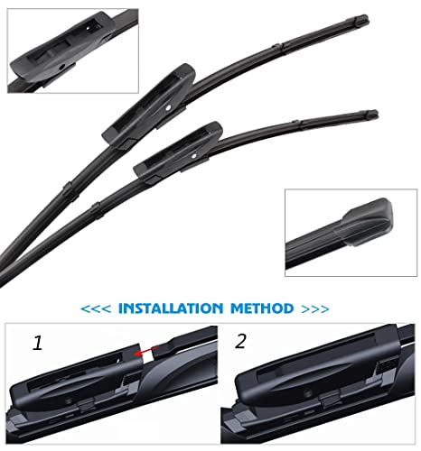Image of Oshotto Frameless (O.E.M Type) Wiper Blades Compatible with Renault Fluence (24 inch / 16 inch)
