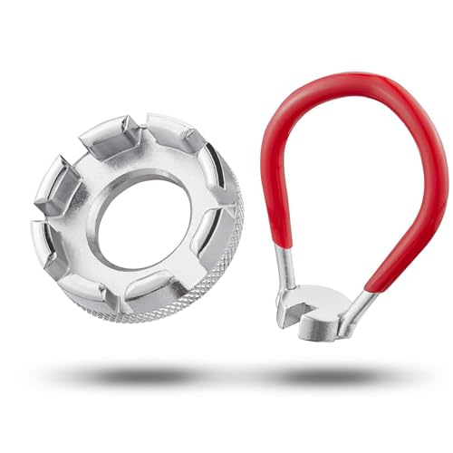 BGENHPON Bike Spoke Adjustment Wrench - Bicycle Rim Truing Tool Set of 2 Professional Spoke Wrench for Bicycle Maintenance and Repair