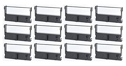 Cintas para impresora P.O.S. compatibles negro/rojo 12 pack miniatura 2
