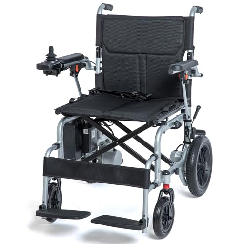 Image of Electric Wheelchairs for Adults, 15 Miles Long Travel Range with Quick-Release Battery, Ultra-Lightweight 37 lb Folding Power Wheelchair, All-Terrain Motorized Wheelchair, Airline Approved