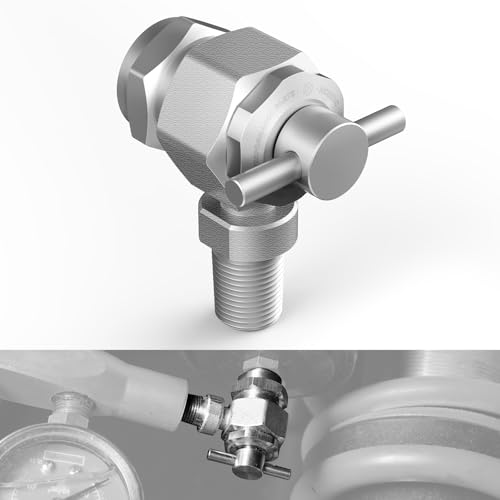 NICECNC No Loss Air Chuck for Nitrogen Shock Valve 1/8 NPT Compatible with UTV, ATV, Car or Motorcycle Shocks & Struts with a Schrader Tire Stem Filling Valve.