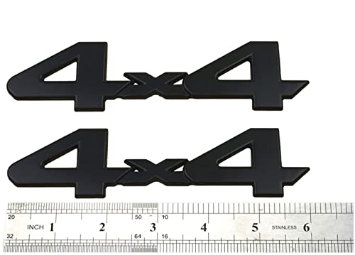 Image of 2Pcs 4x4 Emblems Badge 3D Metal Chrome Logo Side Fender Trunk Badge Emblem for Tundra Rear Tailgate Truck /SUV /Pickup (Matte Black)