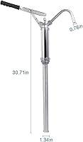 Vista 6 de GOTOTOP Bombas de barril accionadas a mano, kit de bomba de tambor de acción de palanca con boquilla extraíble de transferencia de combustible