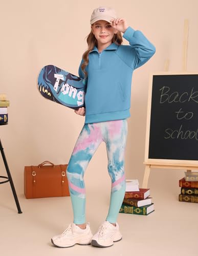 GRACE KARIN Girls Fall Outfit Teen 2 Piece Sweatshirt Sweatpant Back To School Tracksuit Fashion Cute Clothes Size 6-122
