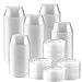 100-Pack of 2-oz Clear Plastic Container with Snap on Leak-Proof Lids – FDA-Approved Small Shot Cups – Compact Food Storage Containers for Portion Control, Jello, Sauces, Spices, Liquid, Dips, Condime