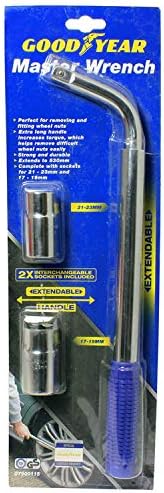 Goodyear Wheel Master Tyre Wrench Telescopic Extendable Socket Nut 17-19/21-31mm