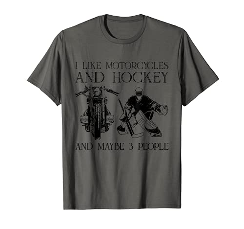 Motorcycle Lover Goalie Hockey Gift Funny Apparel T-Shirt